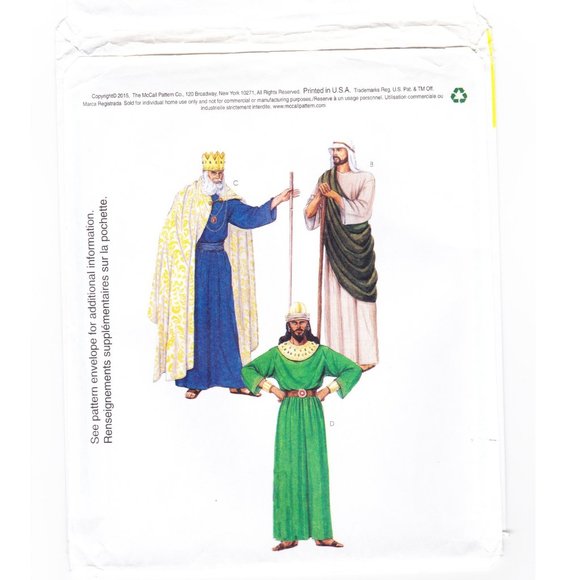 Christmas Pageant Unused Pattern Costume McCalls 7229 Adult Size Small 32.5 - 34 - Picture 3 of 4